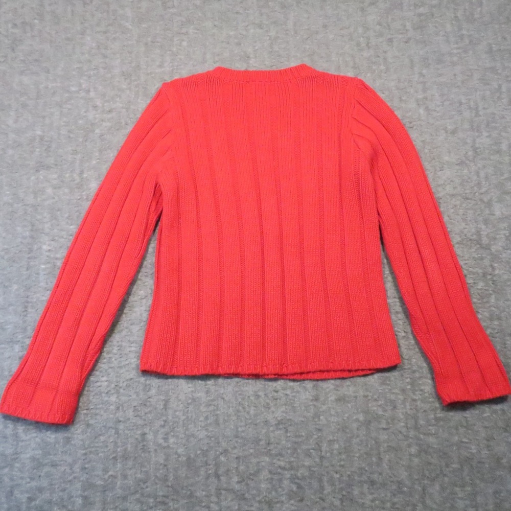 Polo Jeans Ralph Lauren American Flag Sweater M Red Ribbed Vintage Preppy Y2K - Picture 3 of 7